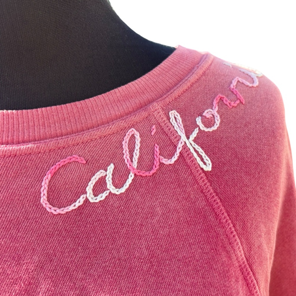 ISBM Vintage Handmade Tie Dye Embroidered California Sweatshirt Medium Large - Picture 3 of 6